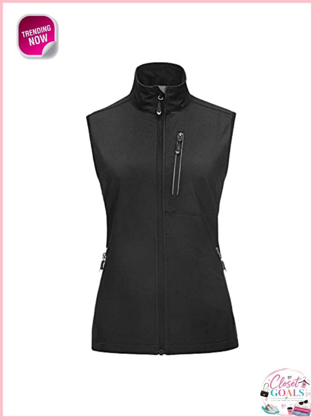 Lightweight Running Vest Windproof Sleeveless Zip Up 6 Pocket Travel Golf Hiking